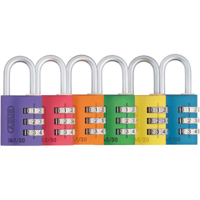 Cadenas à Chiffres Alu 30mm Coloris Raimbow assorti sous Blister
