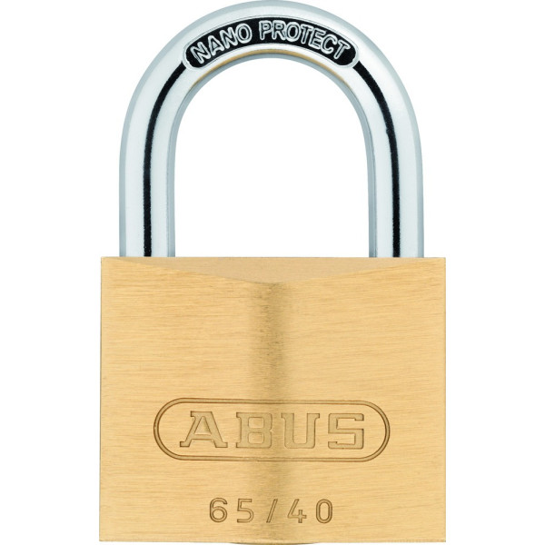 ABUS - Cadenas à Clé Laiton Massif 40mm Sous Blister