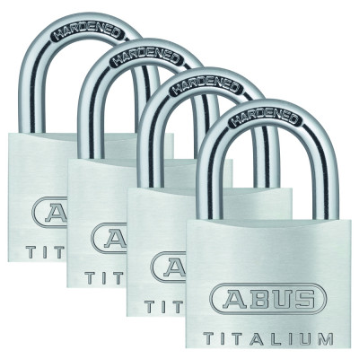 Cadenas à Clé Titalium 40mm sous Blister Lot de 4