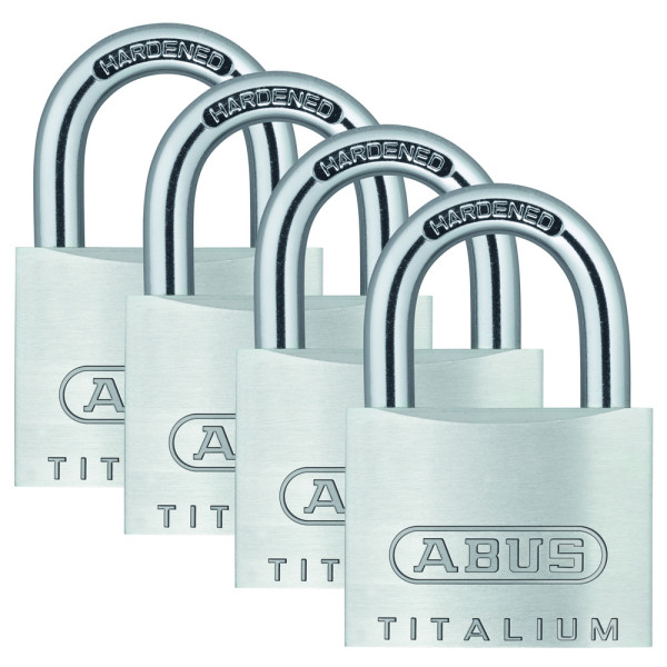 ABUS - Cadenas à Clé Titalium 40mm Sous Blister Lot de 4
