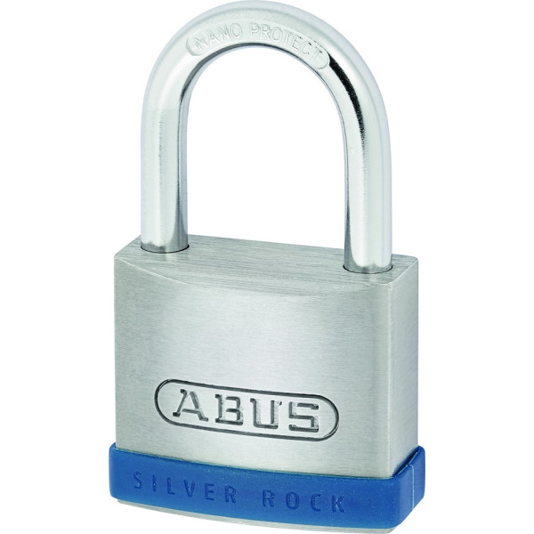 ABUS - Cadenas à Clé Zinc Massif Silver Rock Sous Blister