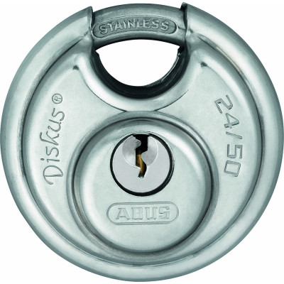 Cadenas à Clé Acier Inox Diskus 50mm sous Blister
