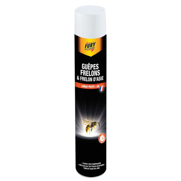 FURY - Aérosols Guêpes et Frelons Asiatiques Action Choc 750ml TP18