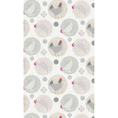 Toile Cirée Déco Poulette 140cmx20ml