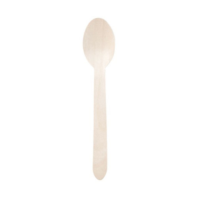 CUILLIERE DESSERT BOIS DE BOULEAU X100 (Vendu par 1)