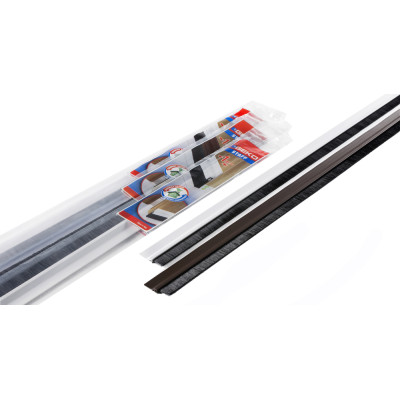 Bas de Porte Adhésif Alu avec Brosse Alu Fix 100cm Sachet Accorchable