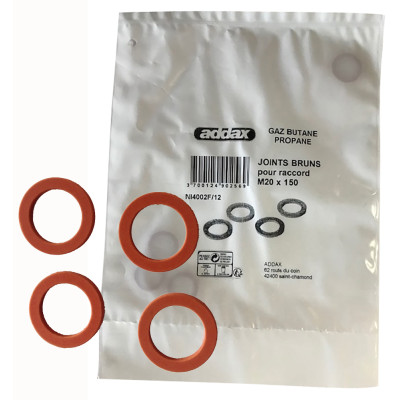 Joints Rouges pour Flexibles Butane/Propane Lot de 4 en Sachet