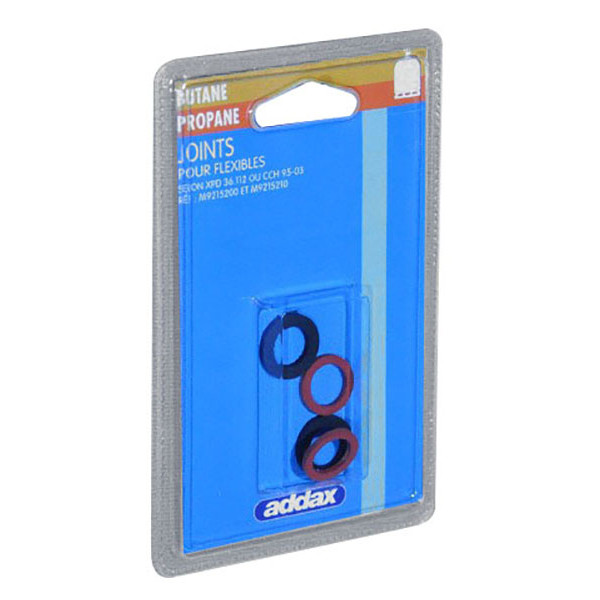 ADDAX - Joints Pour Flexibles Butane/Propane 2Noirs+2Rouges en Blister