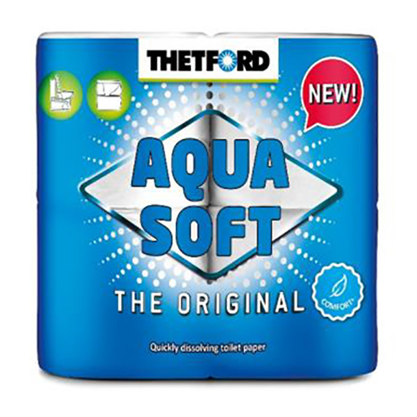 AQUA SOFT - Papier Toilette AQUA SOFT Lot de 4 Rouleaux