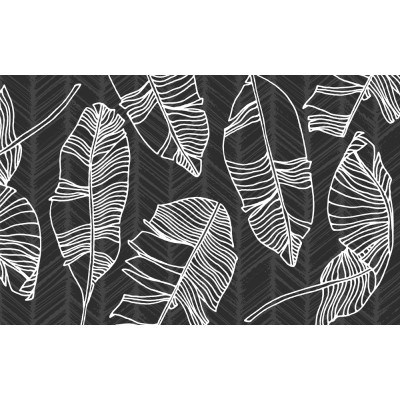 Tapis Création Leave Lin Anthracite 50x80cm