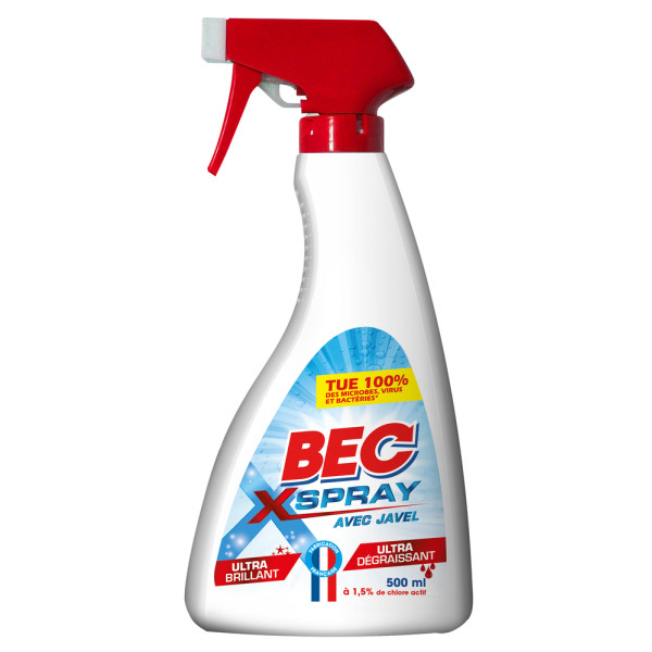 BEC - Xspray Avec Javel 1.5% Chlore Actif Vaporisateur 500ml