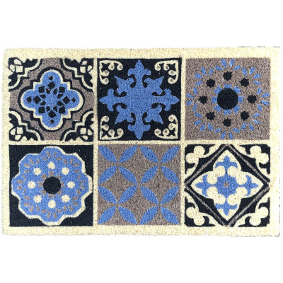 Tapis Brosse Coco Imprimé Valenzia 40x60cm