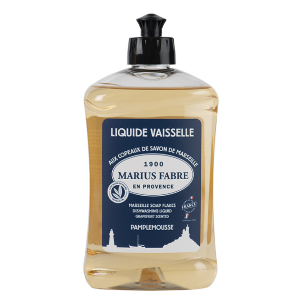 MARIUS FABRE - Liquide Vaisselle aux Copeaux de Savon de Marseille 500ml Sans Huile de Palme