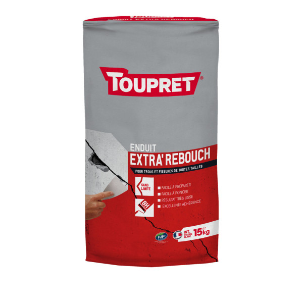 TOUPRET - Enduit Extra'Rebouch Poudre 15kg