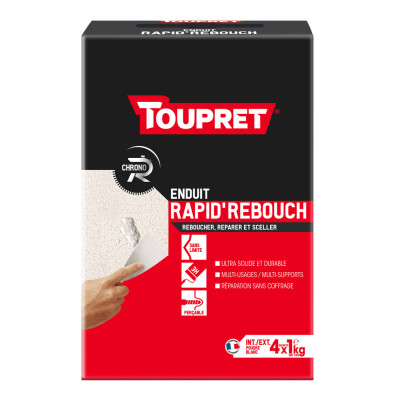 Enduit Rapid'Rebouch poudre 4x1kg