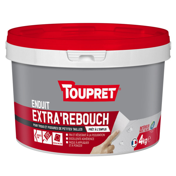 TOUPRET - Enduit Extra'Rebouch Pâte 4kg