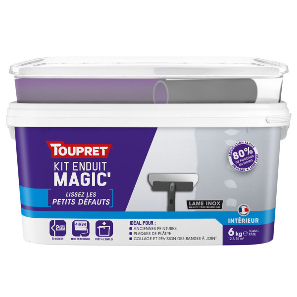 TOUPRET - Kit Enduit Magic' Lisse Avec Outils