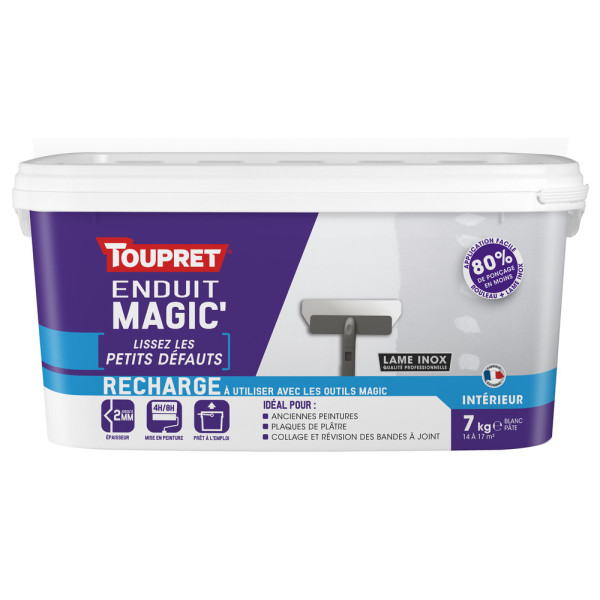 TOUPRET - Recharge Enduit Magic' Lisse 7kg