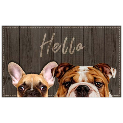 Tapis Velvet Chien Hello 45x75cm sur Cintre