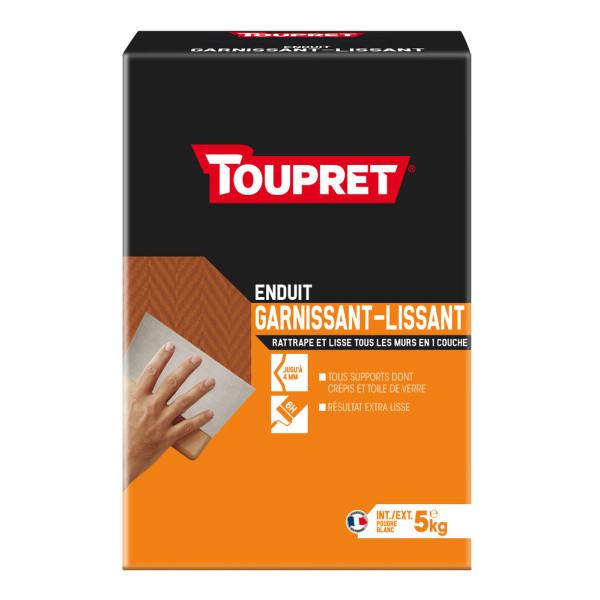 TOUPRET - Enduit Garnissant Lissant 2en1 Poudre 5kg