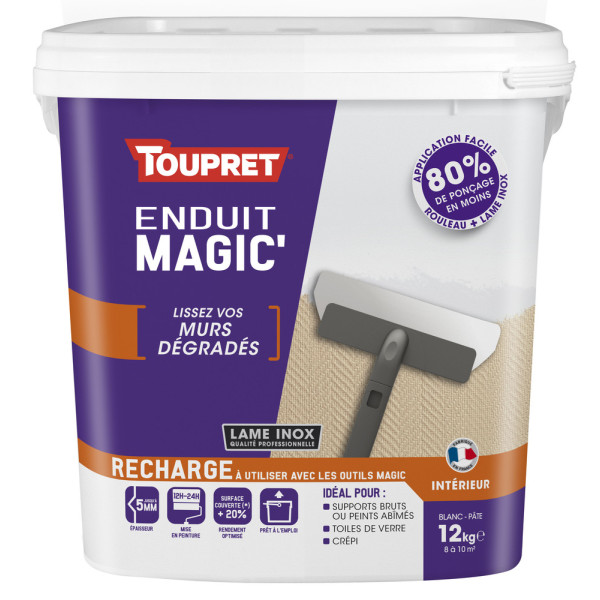 TOUPRET - Recharge Enduit Magic' Dégradés Pâte Allégé 12kg