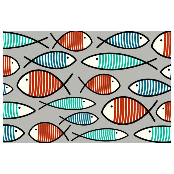 MERCURY - Tapis Velvet Sea Fish 2  45x75cm