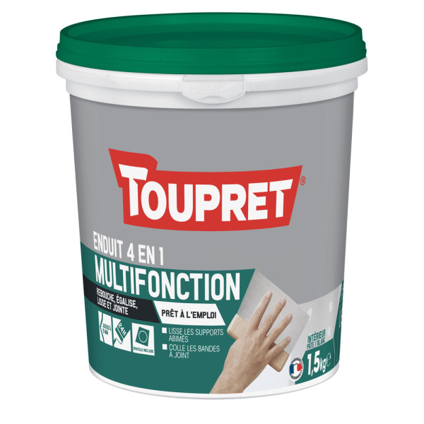 TOUPRET - Enduit Multifonction 4en1 Pâte 1.5kg