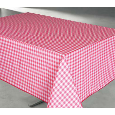 Nappe Polyester 140x240cm Vichy Rouge sur Cintre
