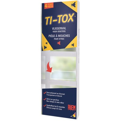 Piège à Mouches Adhésifs Vitres TI-TOX Lot de 4