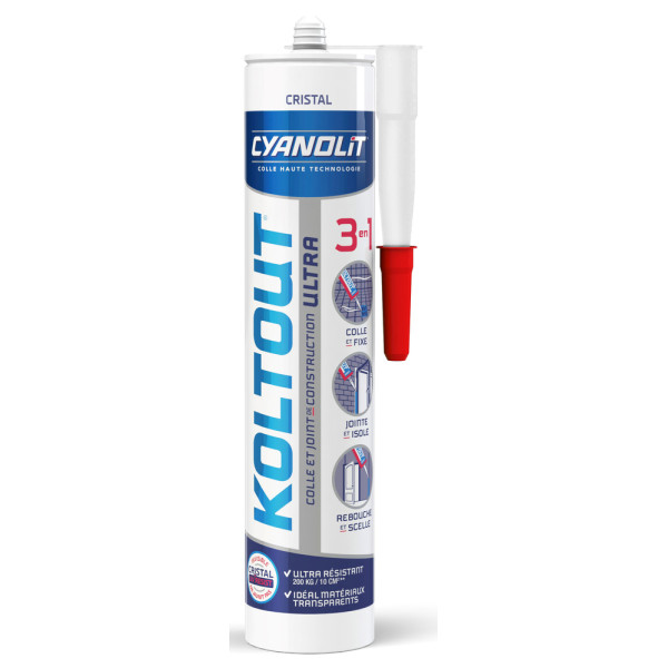 CYANOLIT - Colle KOLTOUT Ultra Cristal Cartouche 290ml