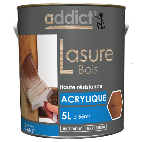 ADDICT - Lasure Bois Acrylique Satin 5L