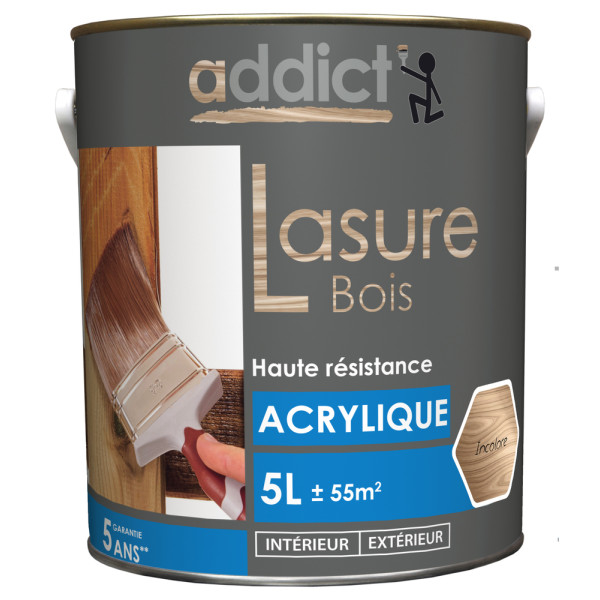 ADDICT - Lasure Bois Acrylique Satin 5L