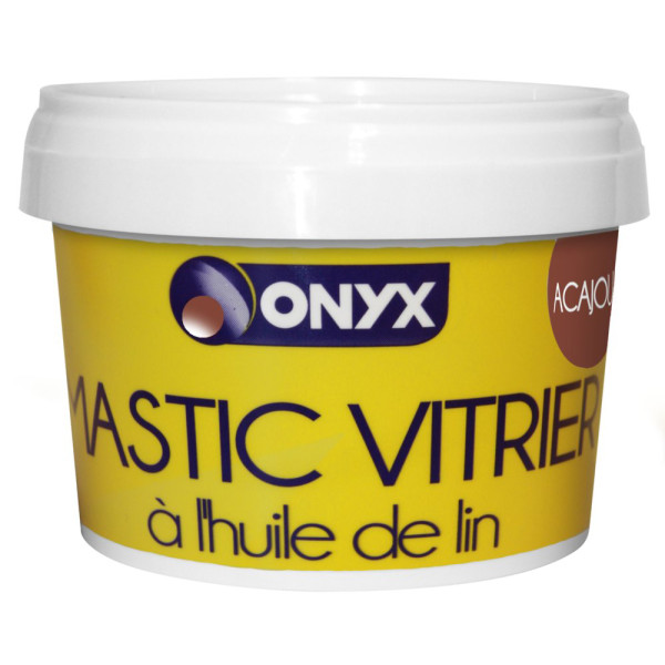ONYX - Mastic Vitrier à l'Huile de Lin Acajou 1kg