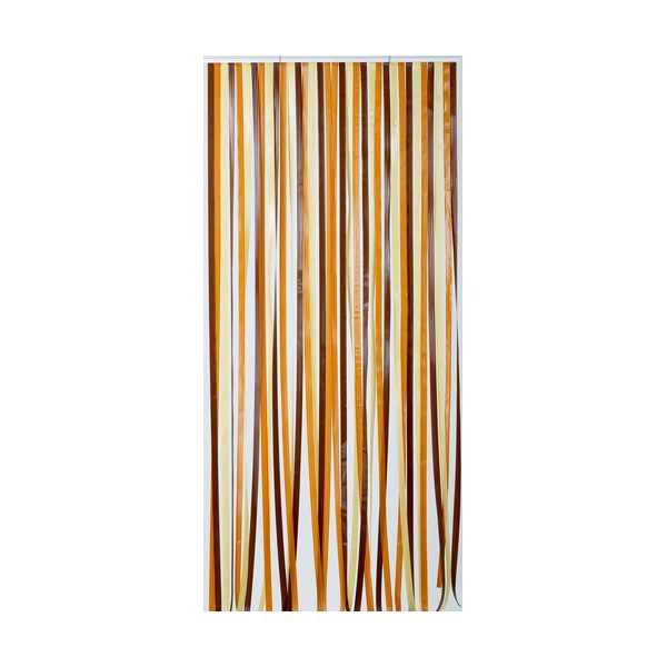 MOREL - Rideau de Porte Lanières Antilles Brun/Beige 100x220cm