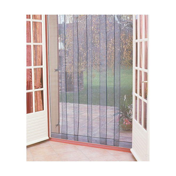 MOREL - Moustiquaire Fibre de Verre Arles 6 Bandes Gris 160x220cm