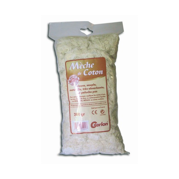 GERLON - Mèche de Coton en Sachet de 200g