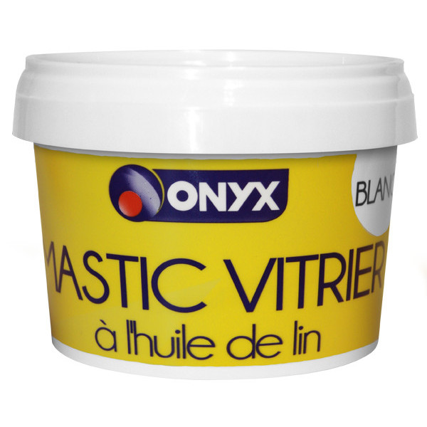 ONYX - Mastic Vitrier à l'Huile de Lin Blanc 500g