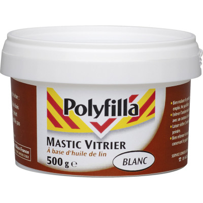 Mastic vitrier blanc 500g