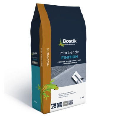 MORTIER FINITION GRIS 5KG BOSTIK
