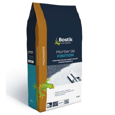 MORTIER FINITION BLANC 5KG BOSTIK
