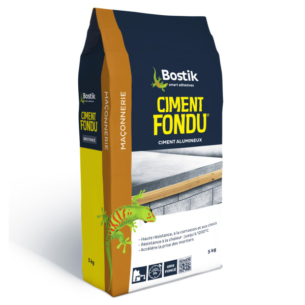 BOSTIK - Ciment Fondu Gris Foncé 5kg