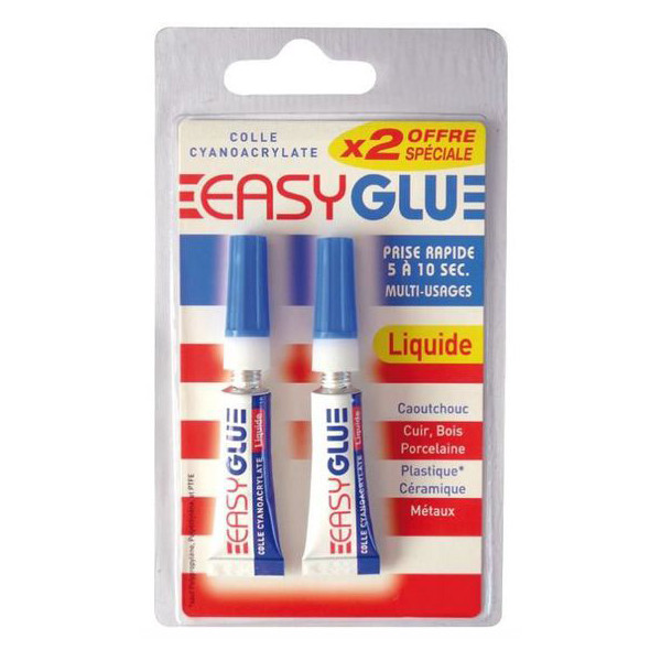 EASY GLUE - Easy Glue Lot de 2 Tubes 2x3g