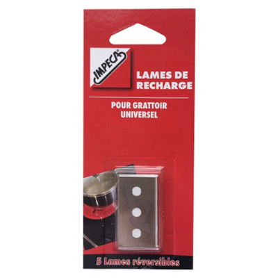 5 Lames de rechange pour grattoir universel