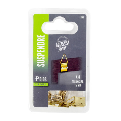 ATTACHE TRIANGLE N°2 15MM X8    BL (Vendu par 1)