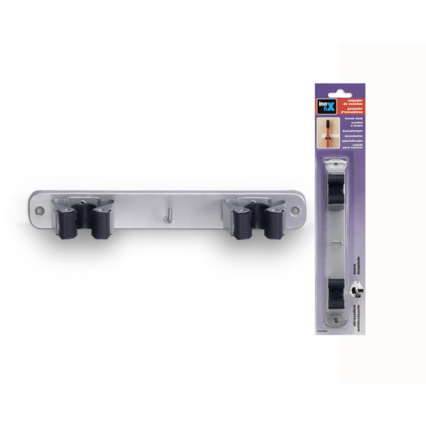 INOFIX - Support à Visser 2 Balais Chrome Mat sous blister