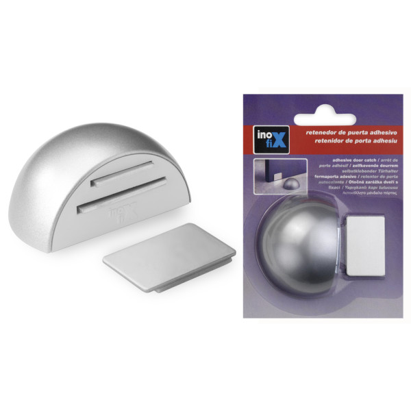 INOFIX - Arrêt de Porte Magnétique Rond Chrome Mat Sous Blister