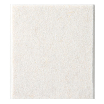 Patin Feutre Adhésif en Laine Plaque de 100x85mm Blanc