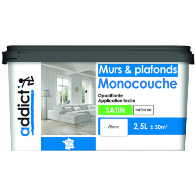 Addict Murs & Plafonds Monocouche Acrylique Satin 2L5