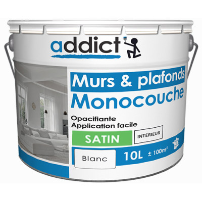 Addict Murs & Plafonds Monocouche Acrylique Satin 10L