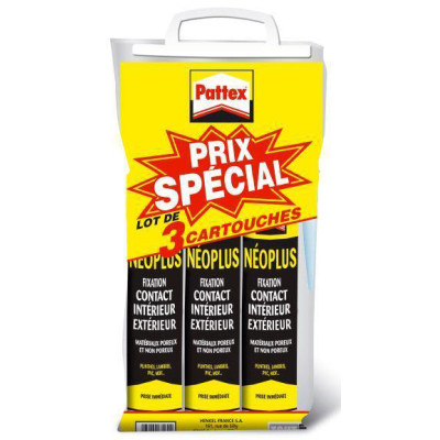PATTEX FIXATION NEO + LOT/3 CART.390G (Vendu par 1)